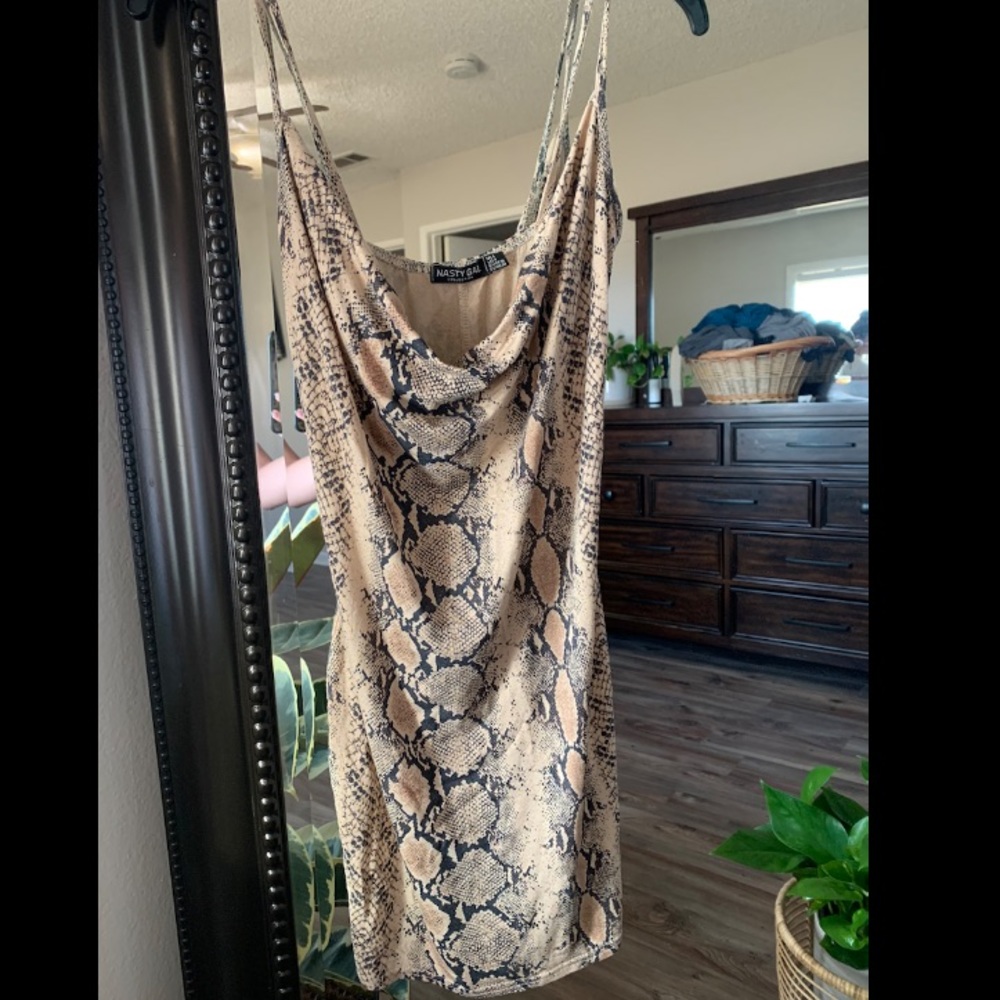 Nasty Gal Snake Print Dress